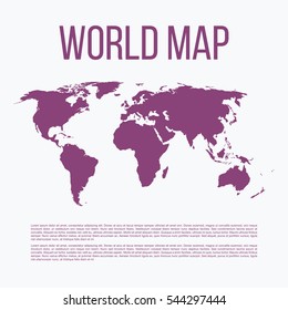 Vector illustration of a world map. Stock vector