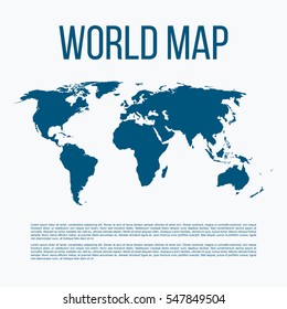 Ilustración vectorial de un mapa mundial. Vector de existencias