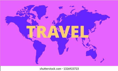 Vector illustration. World map, travel.