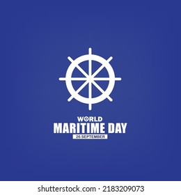 Ilustración vectorial del Día Marítimo Mundial. Diseño sencillo y elegante
