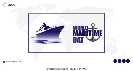 Vector illustration of World Maritime Day banner