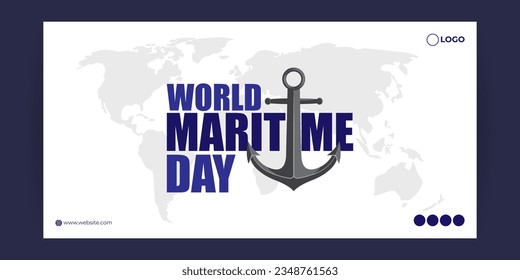 Vector illustration of World Maritime Day banner