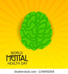 Vector illustration for World Mental Health Day Background.