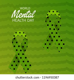 Vector illustration for World Mental Health Day Background.