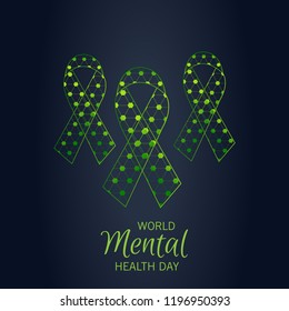Vector illustration for World Mental Health Day Background.