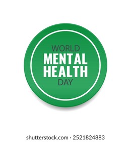 Vector Illustration of World Mental Health Day. 
