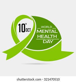 Vector illustration for World Mental Health Day Background.