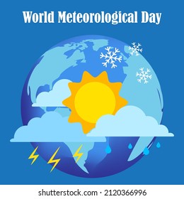 Vektorgrafik des Weltmeteorologischen Tages