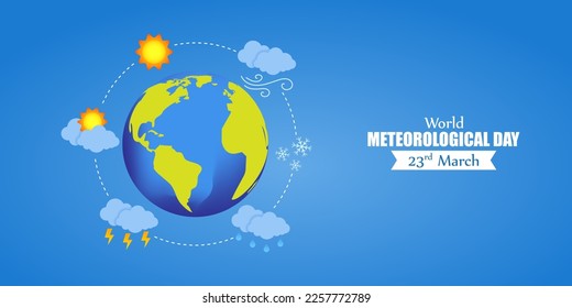 Ilustración vectorial del Día Meteorológico Mundial