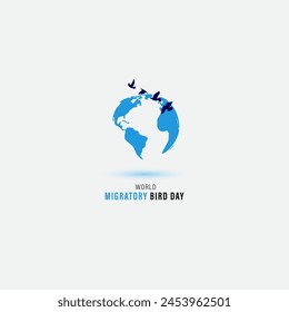 Vector illustration of World Migratory Bird Day social media feed template