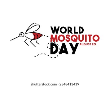 Vector Illustration of World Mosquito Day. August 20. Flat design vector. Eps 10.