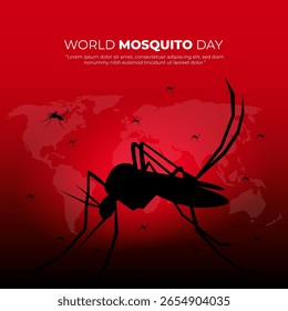 Vector illustration of World Mosquito Day social media template