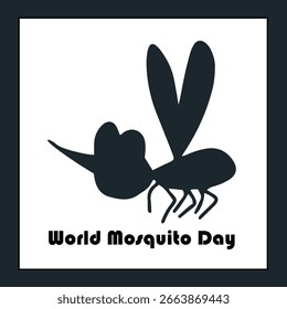 Vektorgrafik zum Weltmückentag, perfekt zur Förderung des Gesundheitsbewusstseins, der Malaria- und Dengue-Prävention, der Insektenforschung, des Schädlingsmanagements und der Kampagnendesigns für die öffentliche Gesundheit.