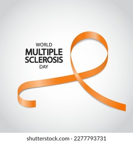 Vector Illustration of World Multiple Sclerosis Day. Ribbon
