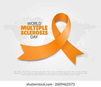 Vector Illustration of World Multiple Sclerosis Day. Multiple Sclerosis Awareness Ribbon.
