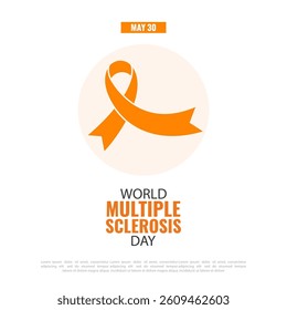 Vector Illustration of World Multiple Sclerosis Day. Multiple Sclerosis Awareness Ribbon.
