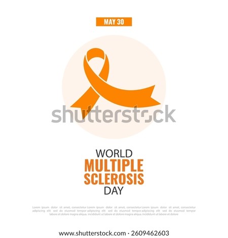 Vector Illustration of World Multiple Sclerosis Day. Multiple Sclerosis Awareness Ribbon.

