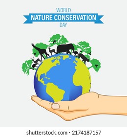 Vector illustration for World Nature Conservation Day banner