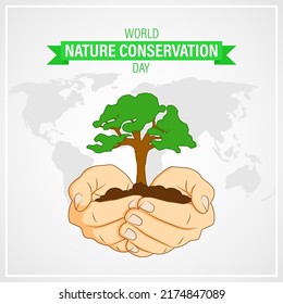 Vector illustration for World Nature Conservation Day banner