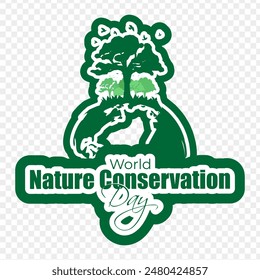 Vector illustration of World Nature Conservation Day social media feed template