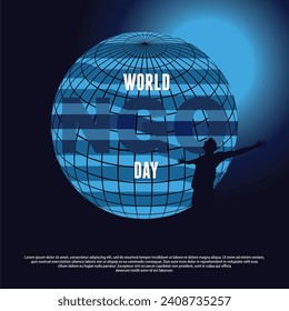 Ilustración vectorial del Día Mundial de las ONG. Esta ilustración se puede usar para banners, tarjetas, carteles con texto.