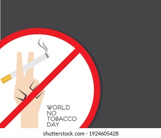 Vector illustration of World No Smoking day observed on second Wednesday of march