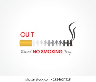 Vector illustration of World No Smoking day observed on second Wednesday of march