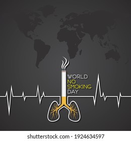 Vector illustration of World No Smoking day observed on second Wednesday of march