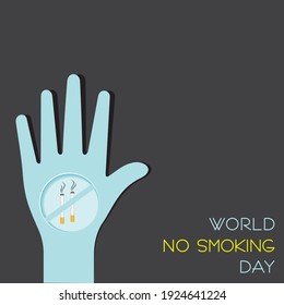 Vector illustration of World No Smoking day observed on second Wednesday of march