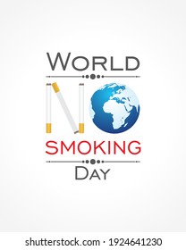 Vector illustration of World No Smoking day observed on second Wednesday of march