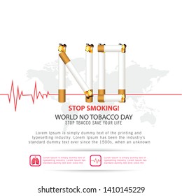 vector Illustration Of World No Tobacco Day