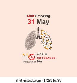 vector illustration world no tobacco day, no tobacco day celebrate 31 may