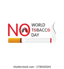 vector illustration world no tobacco day, which is celebrate on 31 may