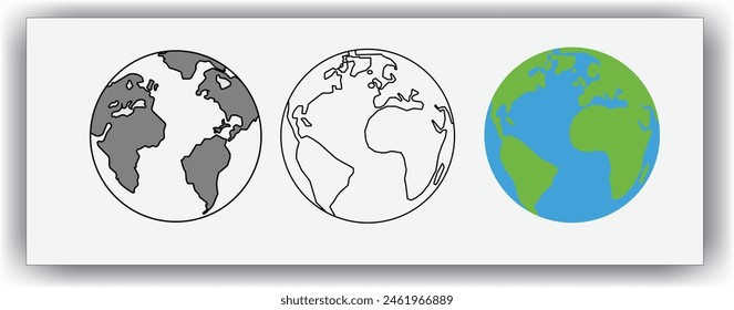 Ilustración vectorial del mundo sobre un fondo blanco. Ilustración vectorial