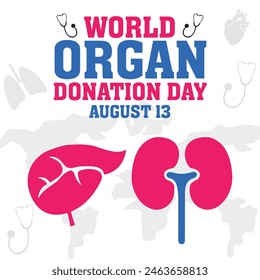 vector illustration for world organ donation day background