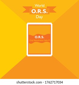 Vector illustration for World ORS day observed on 29th July
