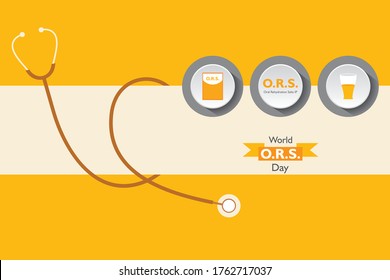 Vector illustration for World ORS day observed on 29th July
