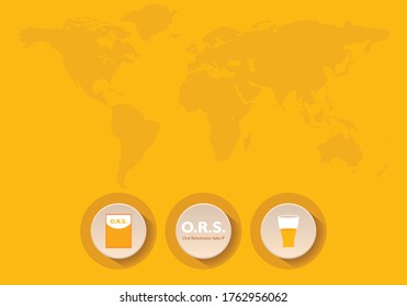 Vector illustration for World ORS day observed on 29th July

