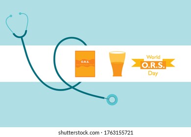 Vector illustration for World ORS day observed on 29th July
