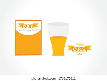 Vector illustration for World ORS day observed on 29th July
