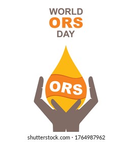 vector illustration of world ORS day poster or banner design