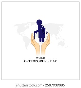 Vector illustration of World Osteoporosis Day social media feed template