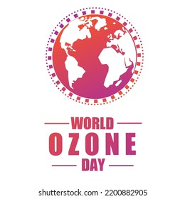 vector illustration world ozone day, September 16, suitable for web banner or card campaign