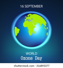 Vector illustration World Ozone Day.