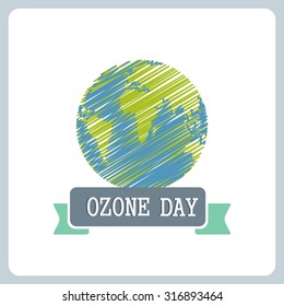 Vector illustration World Ozone Day.