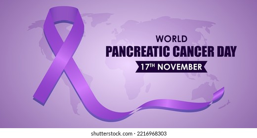 Vector illustration for World Pancreatic Cancer Day 17 November, flyer, banner, greeting, poster