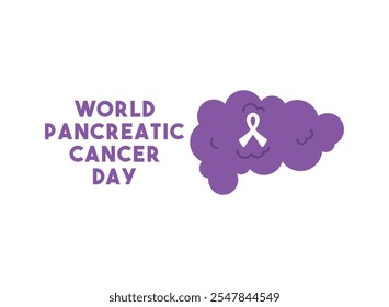 Vector Illustration of World Pancreatic Cancer Day. White background. Poster, banner, card, background. Eps 10.