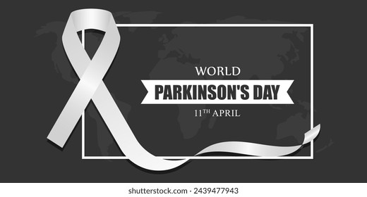 Vector illustration of World Parkinson's Day social media feed template