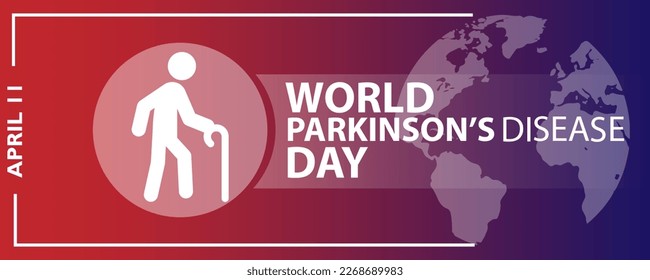 Vector illustration of World Parkinson's disease Day observed on 11th April Holiday concept. Template for background, banner, card
