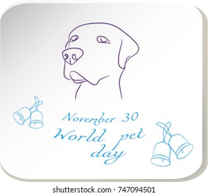Vector illustration of  World pet day, Suitable for greeting card, banner and poster.